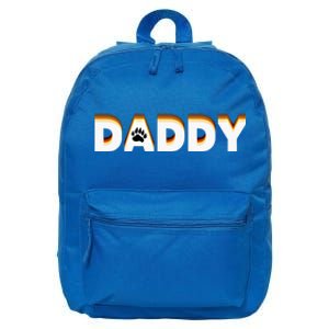 Gay Bear Daddy Design With Bear Pride Flag Gay Daddy Gift 16 in Basic Backpack