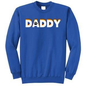 Gay Bear Daddy Design With Bear Pride Flag Gay Daddy Gift Tall Sweatshirt