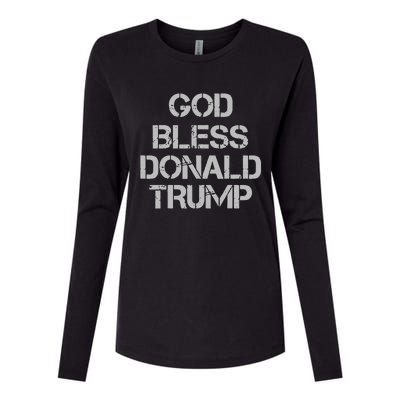 God Bless Donald Trump Womens Cotton Relaxed Long Sleeve T-Shirt