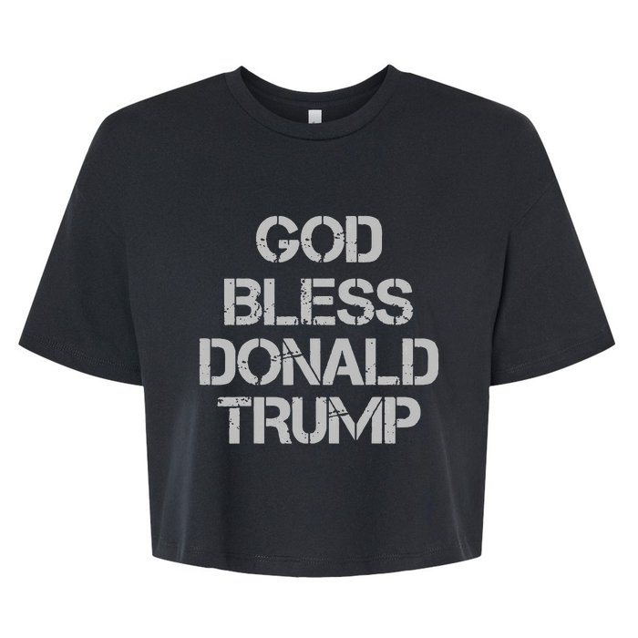 God Bless Donald Trump Bella+Canvas Jersey Crop Tee