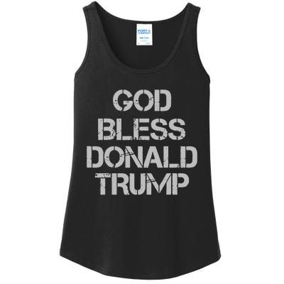 God Bless Donald Trump Ladies Essential Tank