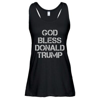 God Bless Donald Trump Ladies Essential Flowy Tank