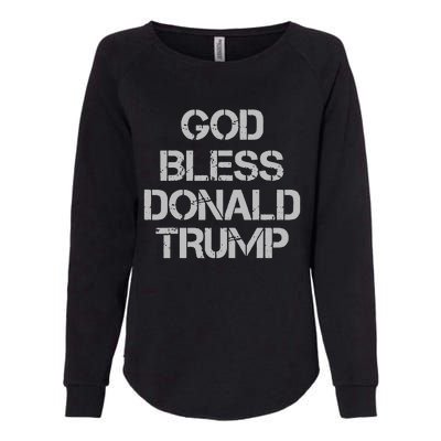 God Bless Donald Trump Womens California Wash Sweatshirt