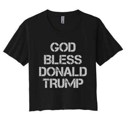 God Bless Donald Trump Women's Crop Top Tee