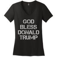 God Bless Donald Trump Women's V-Neck T-Shirt