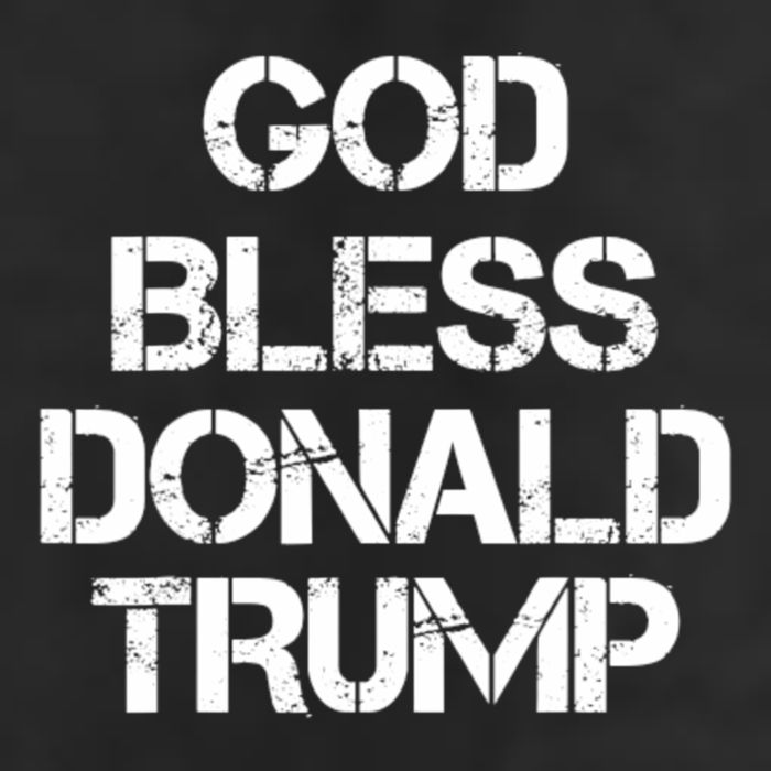 God Bless Donald Trump 7 Panel Mesh Trucker Snapback Hat