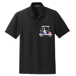 Golfing Beer Drinker Usa American Flag Golf Cart Gift Dry Zone Grid Polo