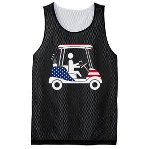 Golfing Beer Drinker Usa American Flag Golf Cart Gift Mesh Reversible Basketball Jersey Tank