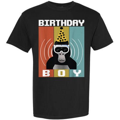 Gorilla Birthday Decorations Monkey Tag VR Gamer for Garment-Dyed Heavyweight T-Shirt