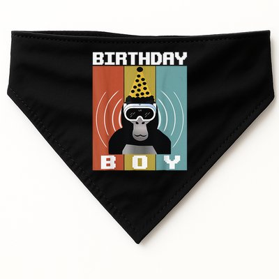 Gorilla Birthday Decorations Monkey Tag VR Gamer for USA-Made Doggie Bandana
