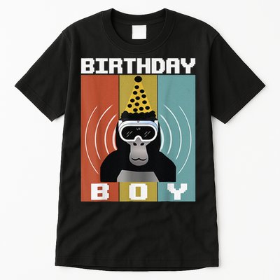 Gorilla Birthday Decorations Monkey Tag VR Gamer for Tall T-Shirt