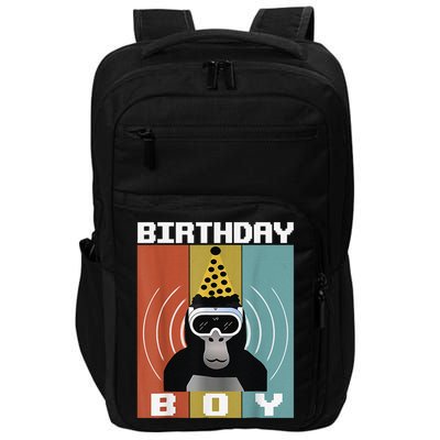 Gorilla Birthday Decorations Monkey Tag VR Gamer for Impact Tech Backpack
