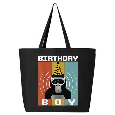 Gorilla Birthday Decorations Monkey Tag VR Gamer for 25L Jumbo Tote