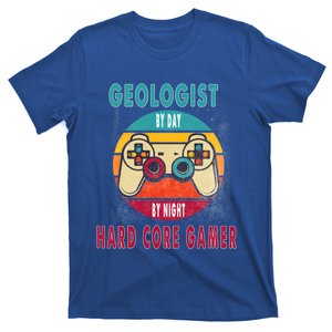 Geologist By Day By Night Hard Core Gamer Gaming Gift T-Shirt