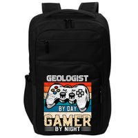 Geologist By Day Gamer By Night Video Gaming Fans Retro Meaningful Gift Impact Tech Backpack