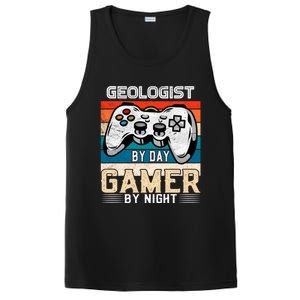 Geologist By Day Gamer By Night Video Gaming Fans Retro Meaningful Gift PosiCharge Competitor Tank