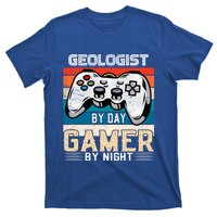 Geologist By Day Gamer By Night Video Gaming Fans Retro Meaningful Gift T-Shirt