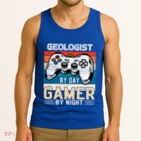 Geologist By Day Gamer By Night Video Gaming Fans Retro Meaningful Gift Tank Top