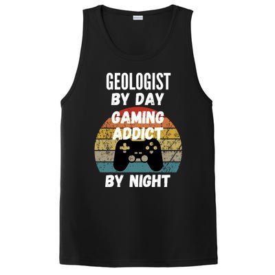 Geologist By Day Gaming Addict By Night Gift PosiCharge Competitor Tank