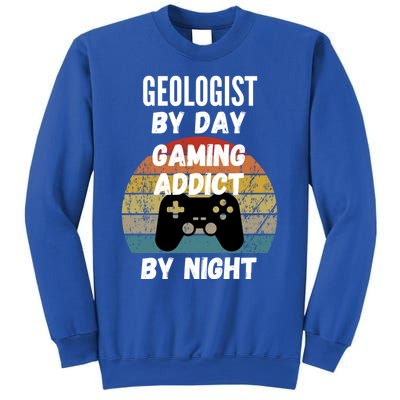 Geologist By Day Gaming Addict By Night Gift Sweatshirt