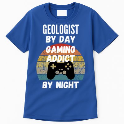 Geologist By Day Gaming Addict By Night Gift Tall T-Shirt