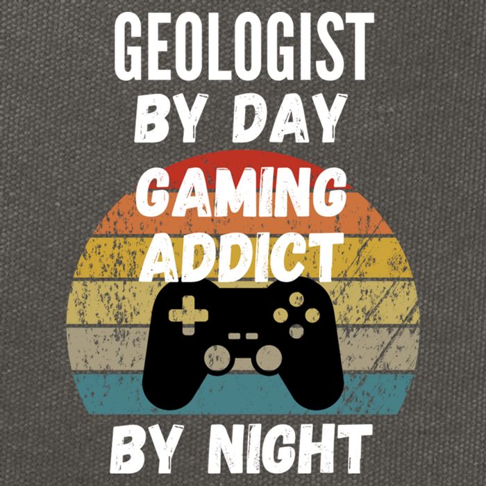 Geologist By Day Gaming Addict By Night Gift Cotton Canvas Backpack