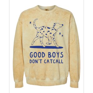 Good Boy Dont Catcall Colorblast Crewneck Sweatshirt