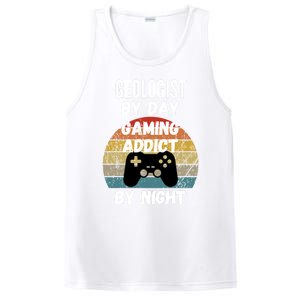 Geologist By Day Gaming Addict By Night Gift PosiCharge Competitor Tank