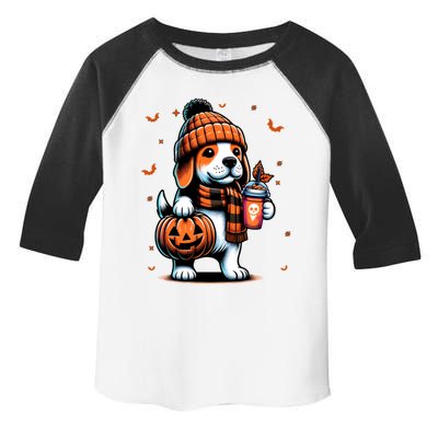 Ghost Beagle Dog Pumpkin S Beanie Fall Halloween Gift Toddler Fine Jersey T-Shirt