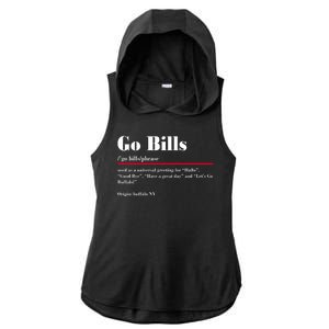 Go Bills Definition Buffalo Football Fan Funny Ladies PosiCharge Tri-Blend Wicking Draft Hoodie Tank