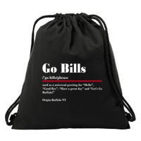 Go Bills Definition Buffalo Football Fan Funny Drawstring Bag