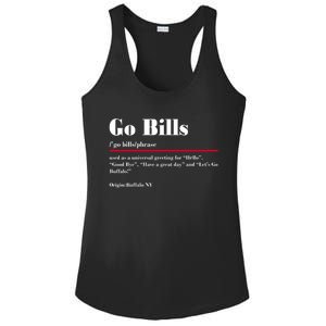 Go Bills Definition Buffalo Football Fan Funny Ladies PosiCharge Competitor Racerback Tank