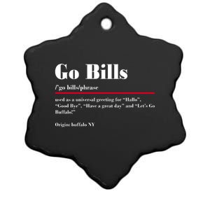 Go Bills Definition Buffalo Football Fan Funny Ceramic Star Ornament