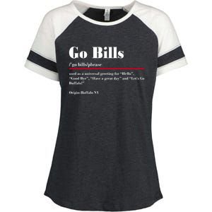 Go Bills Definition Buffalo Football Fan Funny Enza Ladies Jersey Colorblock Tee