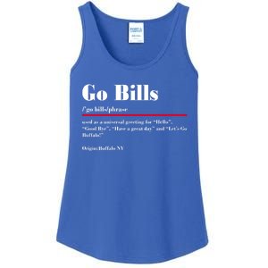 Go Bills Definition Buffalo Football Fan Funny Ladies Essential Tank