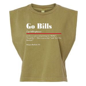 Go Bills Definition Buffalo Football Fan Funny Garment-Dyed Women's Muscle Tee