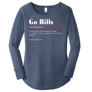 Go Bills Definition Buffalo Football Fan Funny Women's Perfect Tri Tunic Long Sleeve Shirt