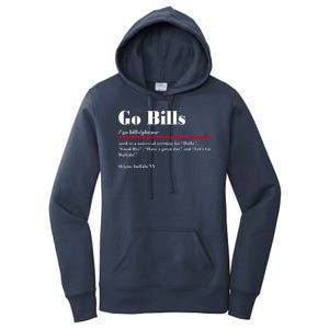 Go Bills Definition Buffalo Football Fan Funny Women's Pullover Hoodie