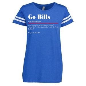 Go Bills Definition Buffalo Football Fan Funny Enza Ladies Jersey Football T-Shirt