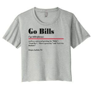 Go Bills Definition Buffalo Football Fan Funny Women's Crop Top Tee