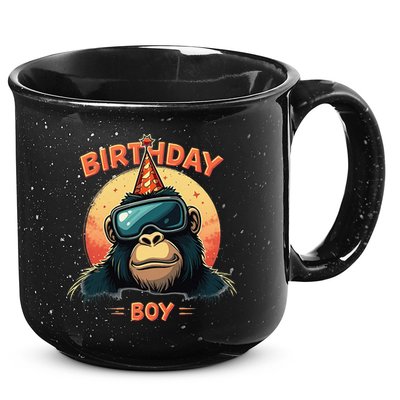 Gorilla Birthday Decorations Monkey Tag VR Gamer for 15oz Campfire Ceramic Mug