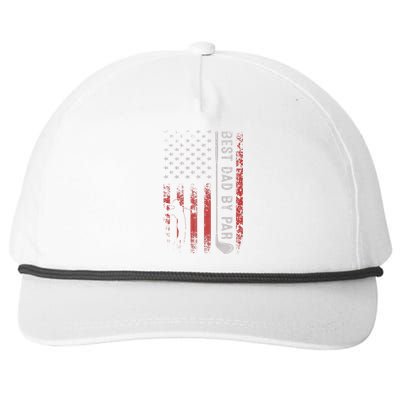 Golf Best Dad By Par Daddy Golfer American Flag Father's Day Snapback Five-Panel Rope Hat