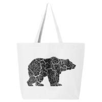 Grizzly Bear Distressed Print Vintage Grizzly Bear 25L Jumbo Tote