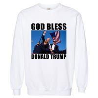 God Bless Donald Trump Trump Shot Trump Fist Pump Shot At Garment-Dyed Sweatshirt