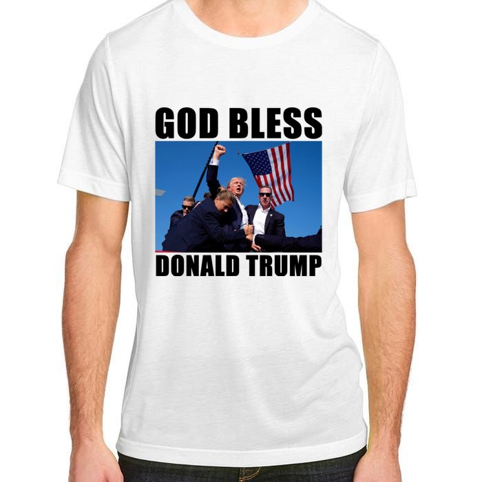 God Bless Donald Trump Trump Shot Trump Fist Pump Shot At Adult ChromaSoft Performance T-Shirt