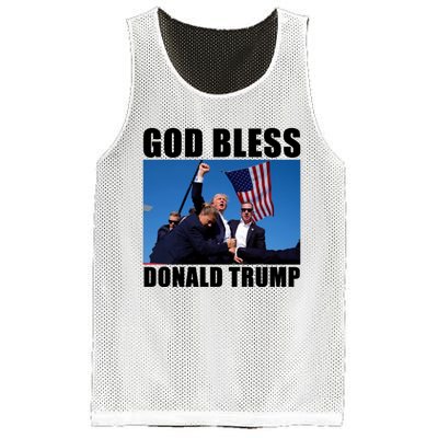 God Bless Donald Trump Trump Shot Trump Fist Pump Shot At Mesh Reversible Basketball Jersey Tank