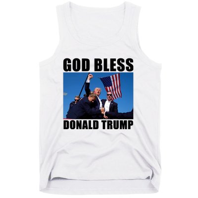 God Bless Donald Trump Trump Shot Trump Fist Pump Shot At Tank Top