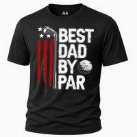 Golf Best Dad By Par Daddy Golfer American Flag Father's Day Cooling Performance Crew T-Shirt