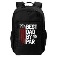 Golf Best Dad By Par Daddy Golfer American Flag Father's Day Backpack