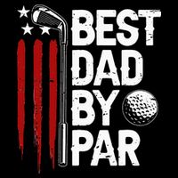Golf Best Dad By Par Daddy Golfer American Flag Father's Day Backpack